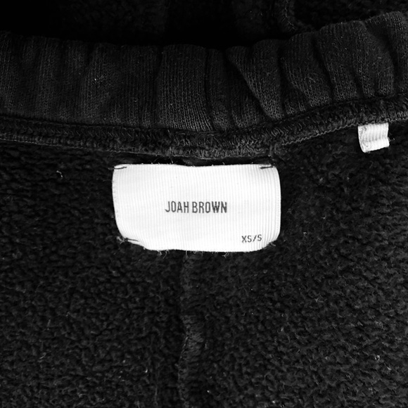 Joah Brown Empire Jogger in Black French Terry - Picture 3 of 5
